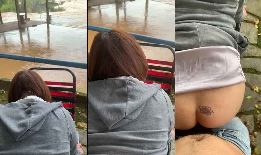Clip: Uống cà phê ở quán ven sông anh cũng kéo quần em lên chịch vội - Clip Hot Việt