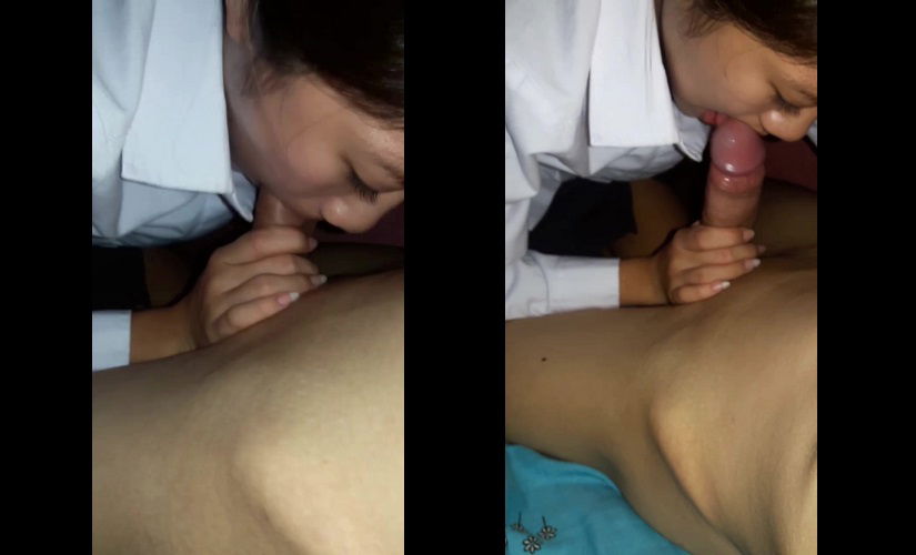 Clip: Đi học về chưa kịp thay đồ em đã lao vào ngấu nghiến - Clip Hot Việt
