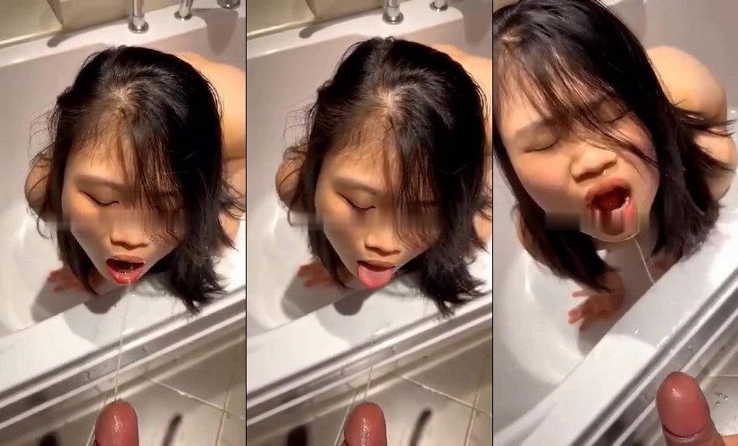 Clip: Em thích chơi độc lạ quỳ trong bồn tắm để anh đái vào mặt - Clip Hot Việt