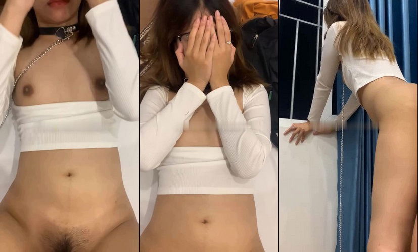 Clip: Em sinh viên đeo kính tri thức thích chơi bạo xích cổ hóa thú trên giường - Clip Hot Việt