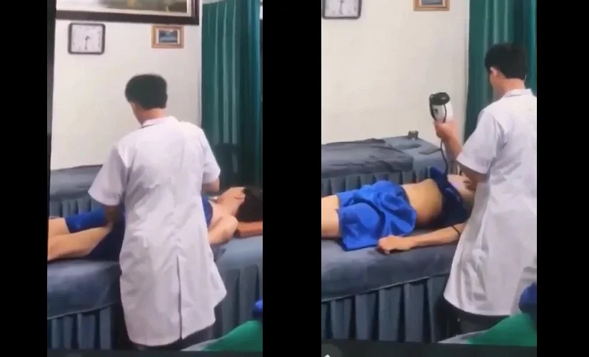 Clip: Nam thanh niên nhân viên spa xoa vú mân mê chị khách - Clip Hot Việt