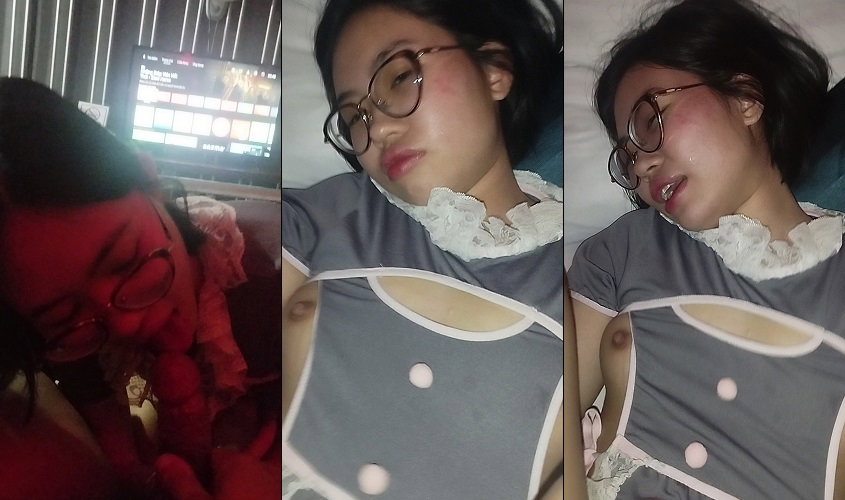 Clip: Bé sinh viên kính cận đã dâm em còn mặc quần xẻ đáy để anh chịch không cần cởi - Clip Hot Việt