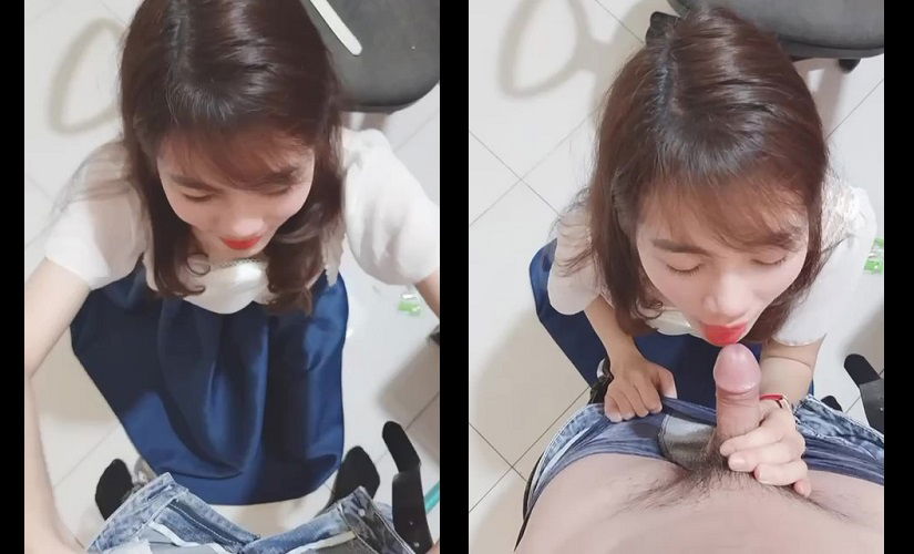 Clip: Em nhân viên văn phòng tranh thủ buổi trưa bên anh - Clip Hot Việt
