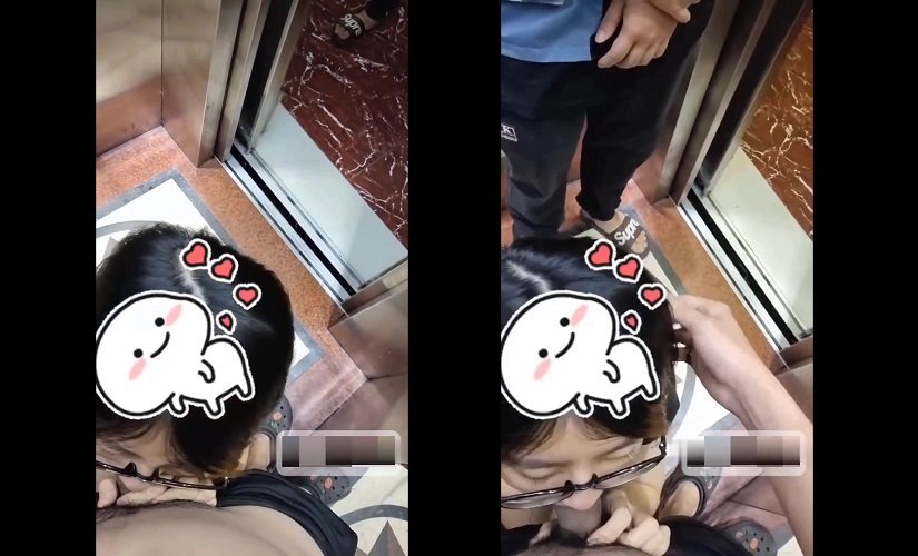 Clip: Đang bú cu trong thang máy thì có người lạ đi vào nhưng em mặc kệ bú tiếp - Clip Hot Việt