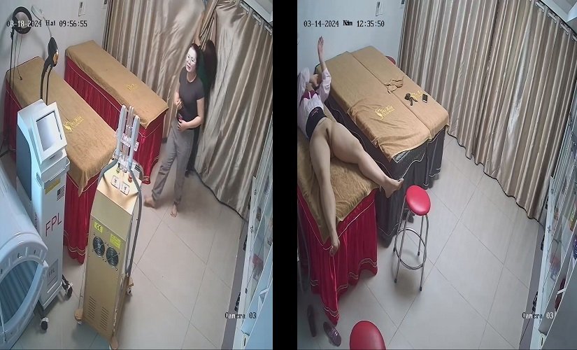 Clip: Hack camera spa chị gái vú to bướm múp đi triệt lông - Clip Hot Việt