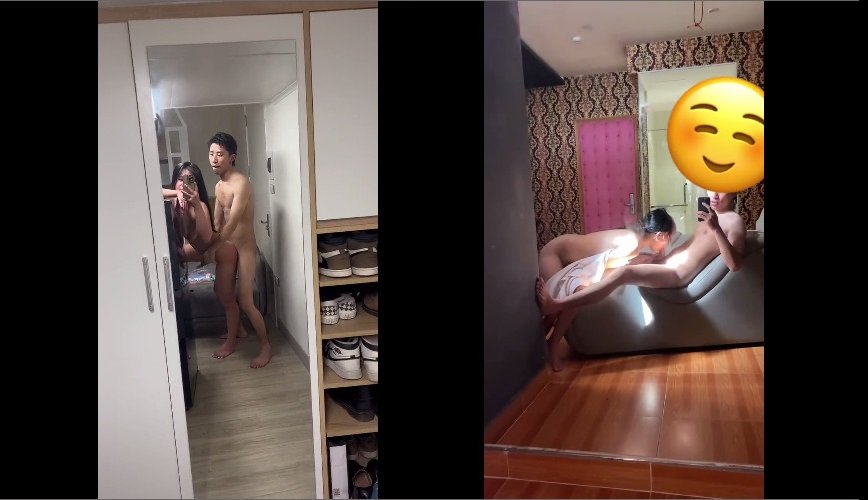 Clip: Em sinh viên chủ động quay phim lúc làm tình trước gương - Clip Hot Việt