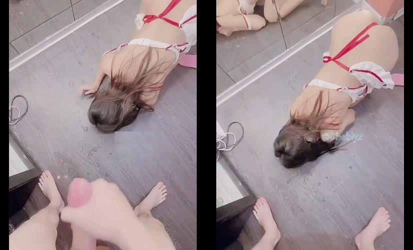 Clip: Xuất tinh ra sàn nhà bắt em nô lệ tình dục liếm - Clip Hot Việt