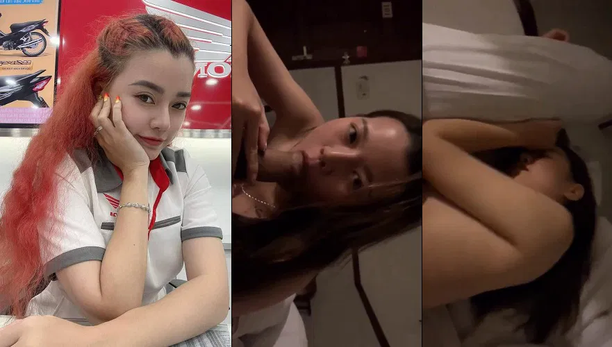 Clip: Em chăm sóc khách hàng Honda mỗi lần chịch em rên muốn banh phòng - Clip Hot Việt