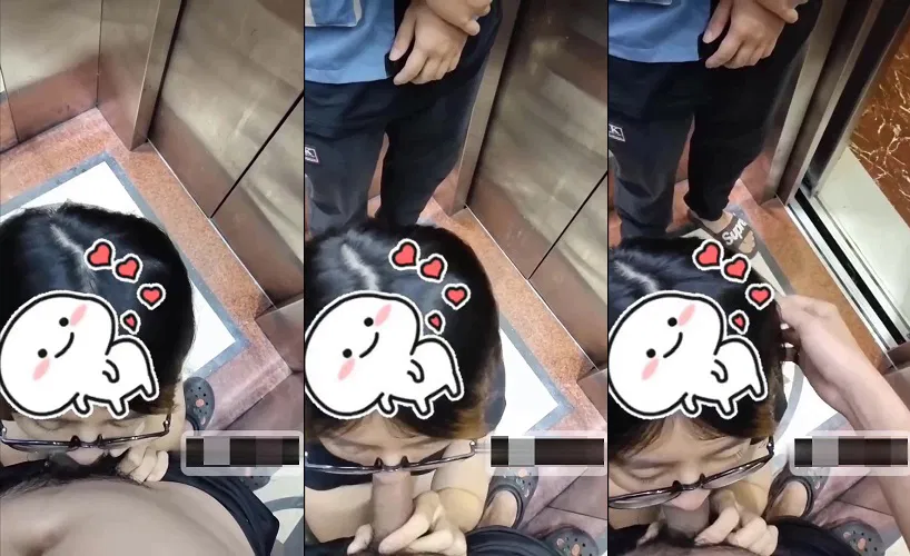Clip: Bé sugar baby hồn nhiên bú cu trong thang máy thì bất ngờ có người lạ vào em mặc kệ - Clip Hot Việt