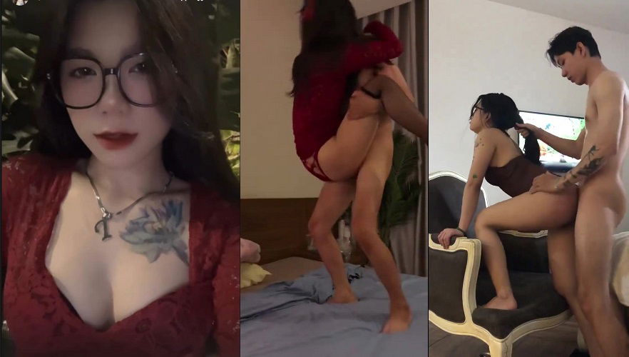 Clip: Em đã dâm còn đeo kính cận bế lên chịch lút cán như này em sướng run cả chân - Clip Hot Việt