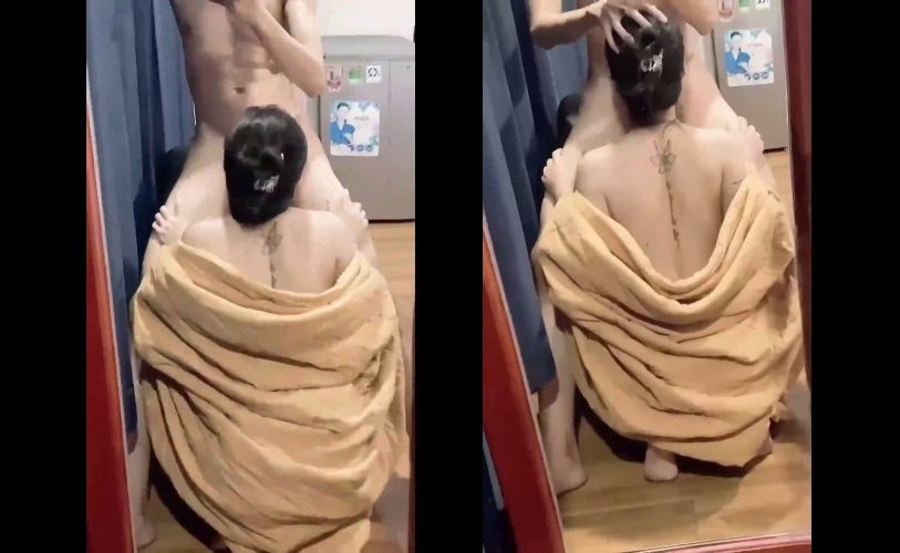 Clip: Mùa đông lạnh em phải quấn chăn BJ trước gương - Clip Hot Việt