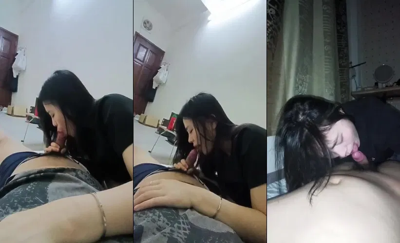 Clip: Đi làm về chưa kịp thay đồ em đã kéo quần xuống ngấu nghiến bú mút - Clip Hot Việt