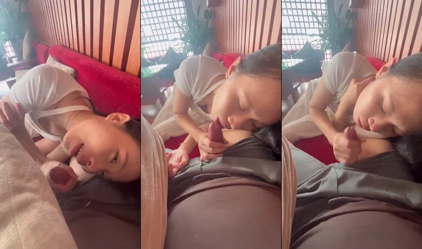 Clip: Ở quán cà phê mà em bú cu tự nhiên như ở nhà biết anh quay phim còn cười - Clip Hot Việt